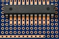 Printed circuit board and microchip closeup - electronic component for digital equipment, concept for development of electric