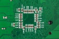 Printed Circuit Board with SMD type Capacitors soldered on Royalty Free Stock Photo
