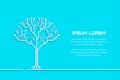 Printed circuit board tree on blue background Royalty Free Stock Photo