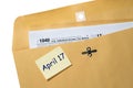 Tax Day reminder for April 17 on envelope