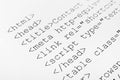 Printed internet html code Royalty Free Stock Photo