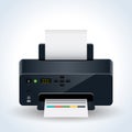 Modern desktop printer vector icon