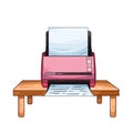 A printer on table Royalty Free Stock Photo