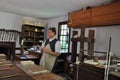 Printer and Binder in Colonial Williamsburg, Virginia