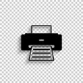 Printer - black vector icon