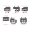 Printer cartoon in character bring information board Royalty Free Stock Photo