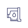 printer cartridge line icon, vector