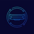 printer cartridge, toner icon, linear design Royalty Free Stock Photo
