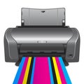 Printer. chromatic printing Royalty Free Stock Photo