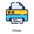 printer color line icon