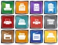 Printer / Copy Machine Icons Royalty Free Stock Photo