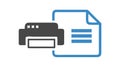 Printer with Document Output Printing Process Icon, vector design Generative AI Royalty Free Stock Photo