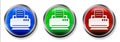Printer & Fax 3-D RGB Button Royalty Free Stock Photo