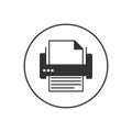 Printer or Fax Related Glyph Icon. Royalty Free Stock Photo
