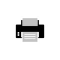 Printer flat icon isolated on white background Royalty Free Stock Photo