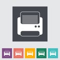 Printer flat icon. Royalty Free Stock Photo
