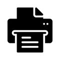 Printer glyph vector icon Royalty Free Stock Photo