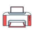 Printer Icon. Concept for Hi Tech. Outline Office Equipment. Technical Symbol, Icon and Badge. Simple Vector illustration Royalty Free Stock Photo