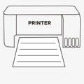 Printer icon design line type