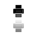 Printer icon flat Royalty Free Stock Photo