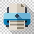 Printer icon in flat style on transparent background Royalty Free Stock Photo