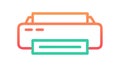 Printer icon graphic, document print output device, vector design Generative AI