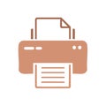 Printer icon illustration printing document symbol design for office equipment Royalty Free Stock Photo