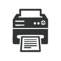 Printer Icon Illustrative Digital Device Technology Output Equipment Office Machine Black and White Graphics Royalty Free Stock Photo