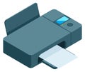 Printer icon. Isometric office electronic device cartoon Royalty Free Stock Photo
