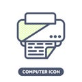 Printer icon in linestyle Royalty Free Stock Photo