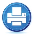 Printer icon midnight blue prime round button Royalty Free Stock Photo