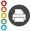 Printer icon.Office device symbol. Royalty Free Stock Photo