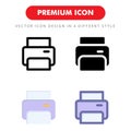 Printer icon pack isolated on white background. for your web site design, logo, app, UI. Vector graphics illustration and editable