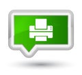 Printer icon prime green banner button Royalty Free Stock Photo