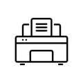 Black line icon for Printer, publisher and compositor