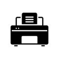 Black solid icon for Printer, publisher and compositor