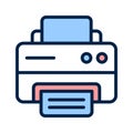 Printer icon representing printed communication and document processing