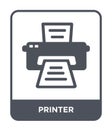 printer icon in trendy design style. printer icon isolated on white background. printer vector icon simple and modern flat symbol Royalty Free Stock Photo