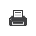 Printer icon vector, filled flat sign, solid pictogram isolated on white. Royalty Free Stock Photo