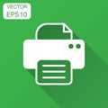 Printer icon. Vector illustration with long shadow. Business con Royalty Free Stock Photo