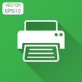 Printer icon. Vector illustration with long shadow. Business con Royalty Free Stock Photo