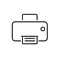 Printer icon vector. Line fax symbol.