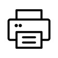 Printer Icon Vector. Office equipment illustration symbol. Fax logo. Royalty Free Stock Photo