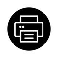 Printer Icon Vector. Office equipment illustration symbol. Fax logo. Royalty Free Stock Photo