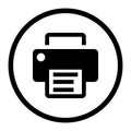 Printer Icon Vector. Office equipment illustration symbol. Fax logo. Royalty Free Stock Photo