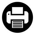 Printer Icon Vector. Office equipment illustration symbol. Fax logo. Royalty Free Stock Photo