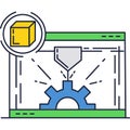 Printer icon vector web tech prototype design Royalty Free Stock Photo