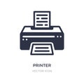 printer icon on white background. Simple element illustration from Digital economy concept