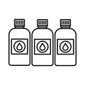 Printer ink bottles icon, outline style