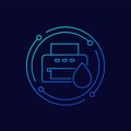 printer ink icon, linear design Royalty Free Stock Photo